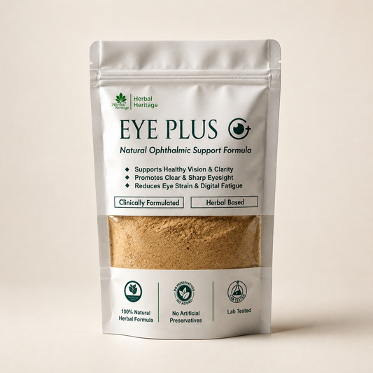 EYE PLUS — Natural Eye Care Supplement |  Herbal Eye Vision Support Powder |  Bilberry Ginkgo Biloba Amla |  Herbal Heritage Pakistan